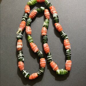 Green and Pink Beaded Necklace